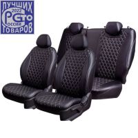 Чехлы Премиум Экокожа Байрон Ромб на Peugeot 301 2013-2016 г.в. Чехлы Премиум Экокожа Байрон Ромб на Peugeot 301 2013-2016 г.в.