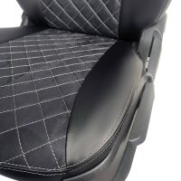 Чехлы Алькантара на Kia Spectra Чехлы Алькантара на Kia Spectra