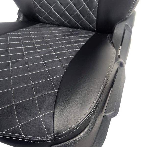 Чехлы Алькантара на Kia Spectra Чехлы Алькантара на Kia Spectra