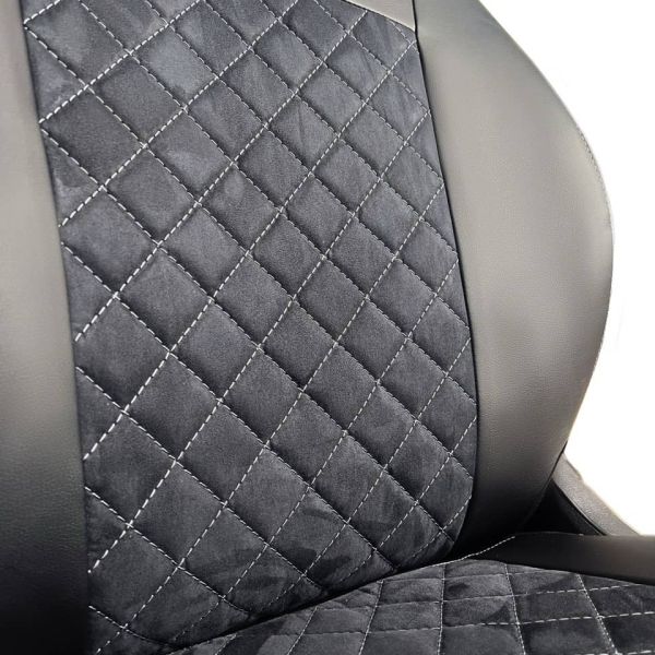 Чехлы Алькантара на Kia Spectra Чехлы Алькантара на Kia Spectra