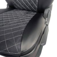 Чехлы Алькантара на Kia Spectra Чехлы Алькантара на Kia Spectra